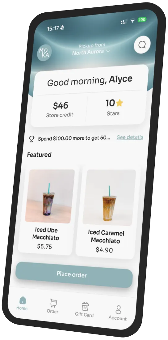 MOKA Coffee app preview