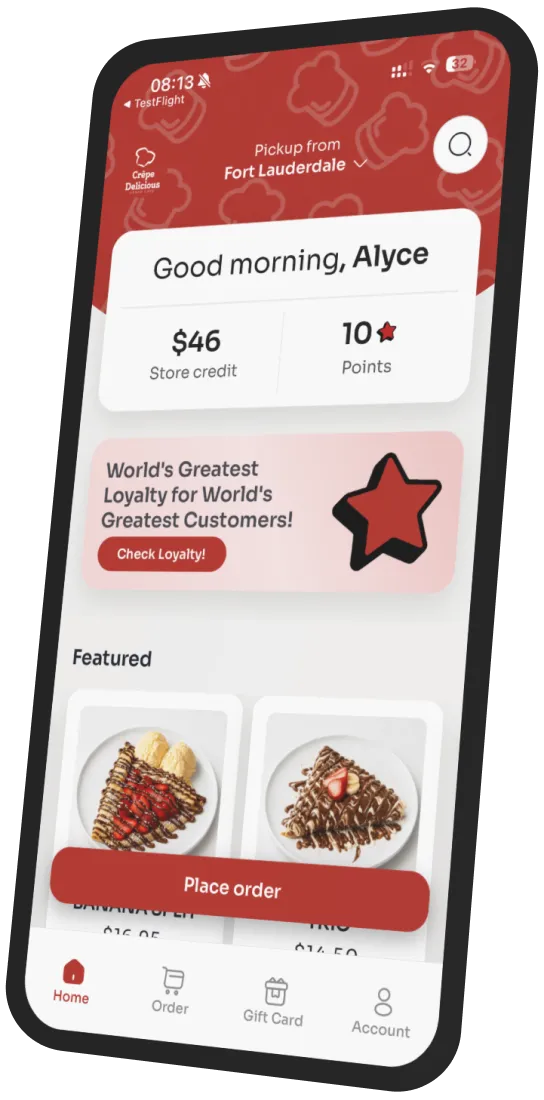 Crepe Delicious USA app preview