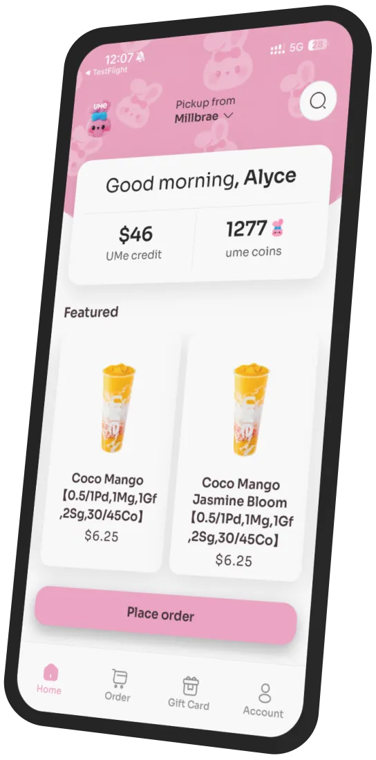 UMe Tea app preview
