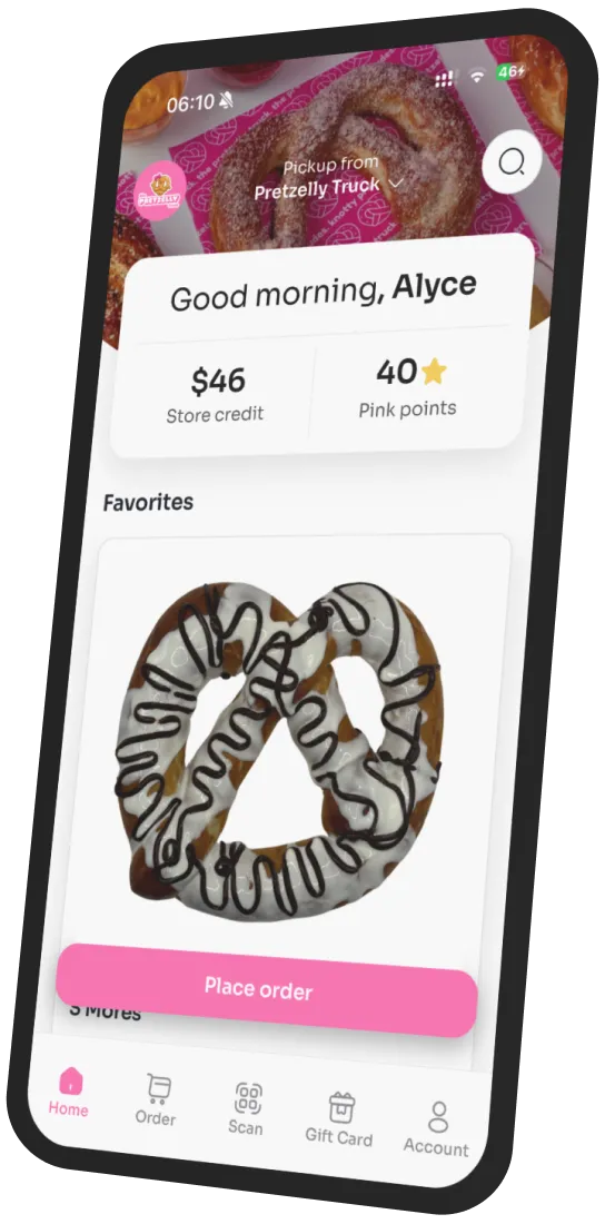 Pretzelly Truck app preview