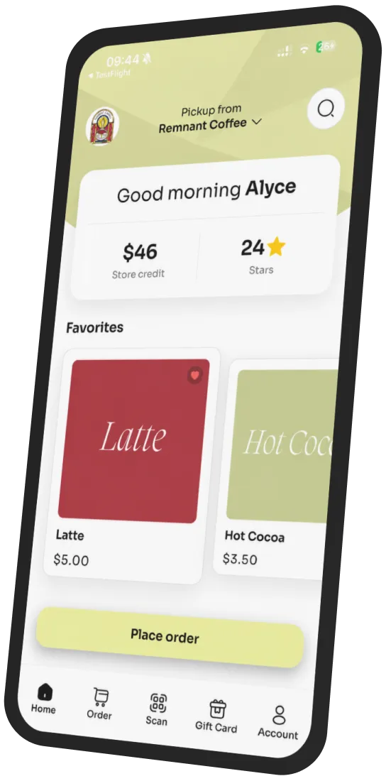 Remnant Coffee app preview