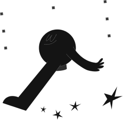 Silhouette of a person running with the word 'WEBINAR' held above in a tilted rectangle.