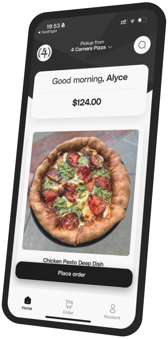 4 Corners Pizza app preview