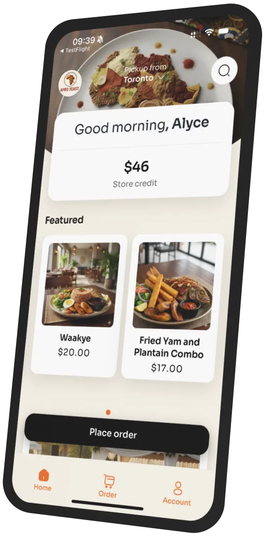 Afro Feast app preview