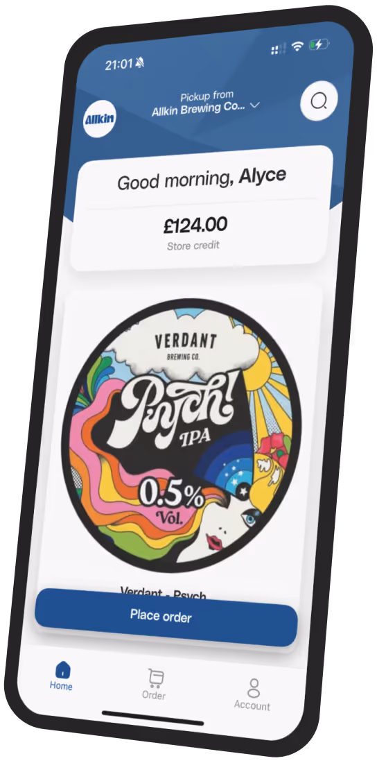Allkin Brewing app preview