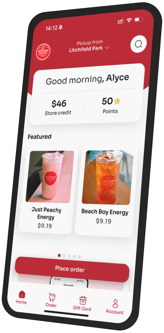 Anthem Coffee app preview