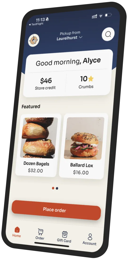 Backyard Bagel app preview