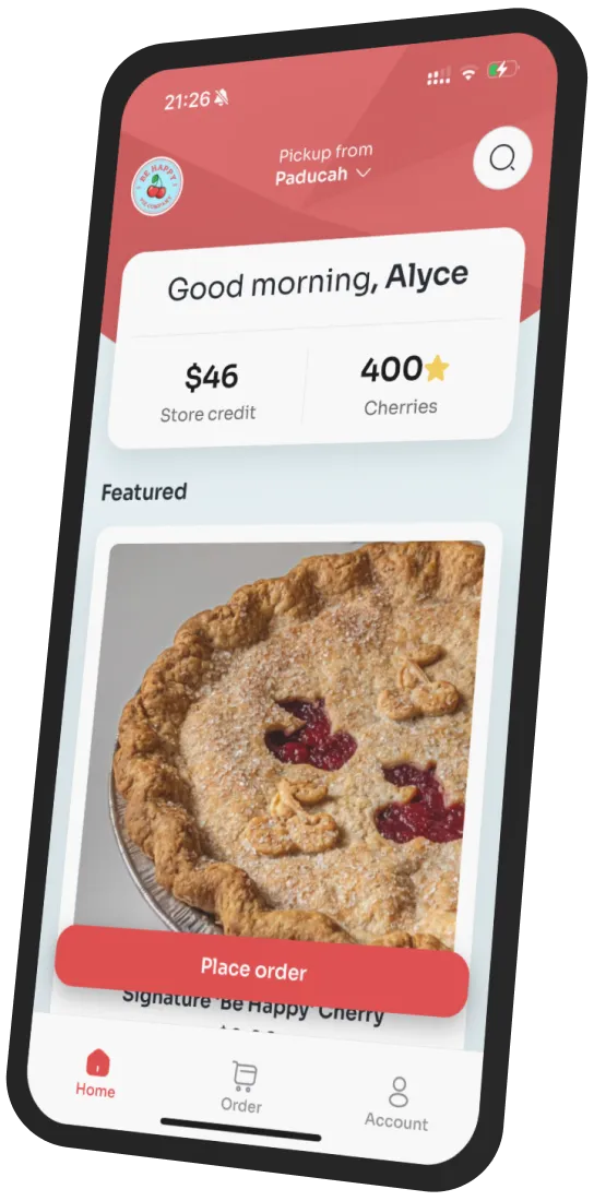 Be Happy Pie Company app preview