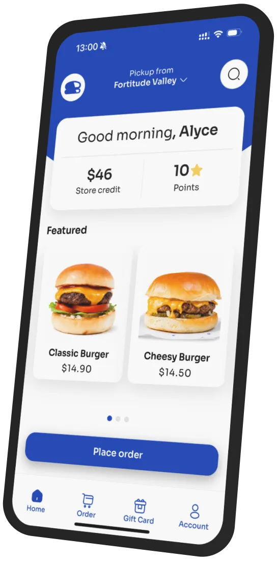 Bens Burgers app preview