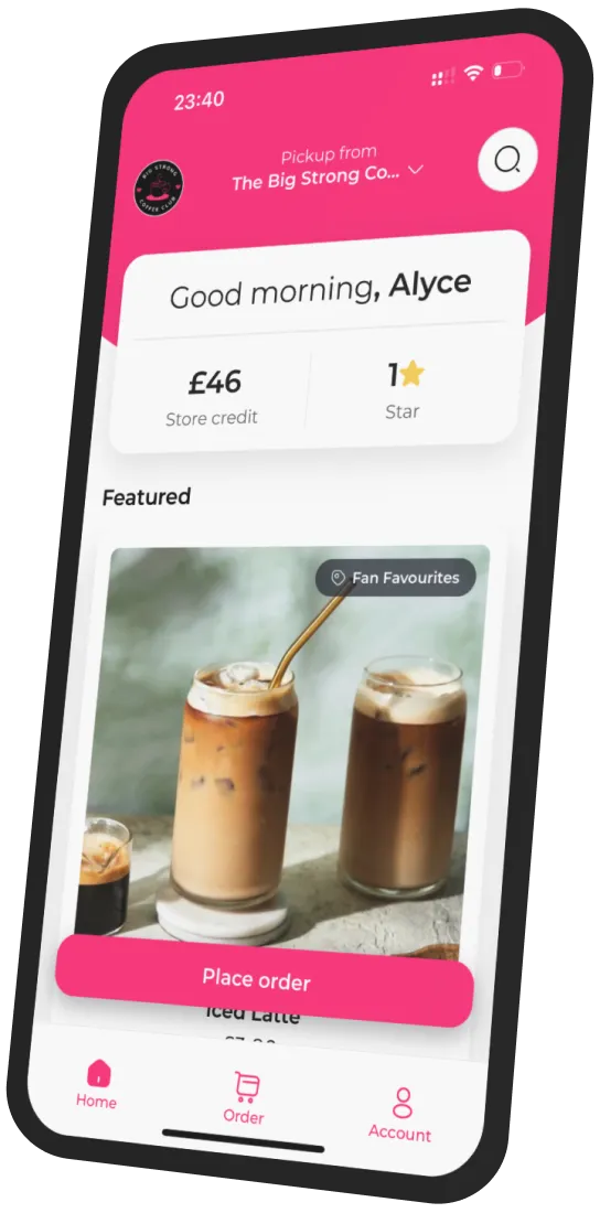 Big Strong Coffee Club app preview