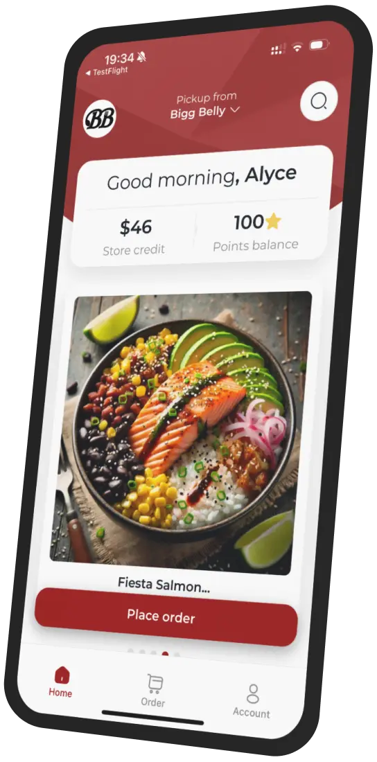 Bigg Belly app preview