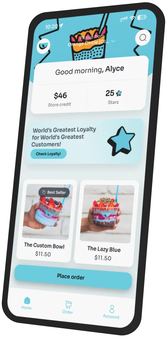 Blue Bowl app preview