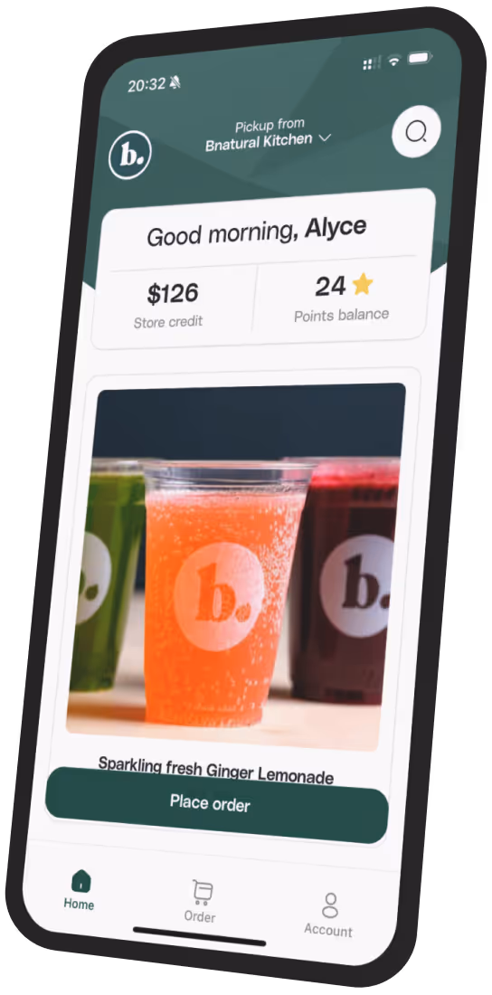 Bnatural Kitchen app preview