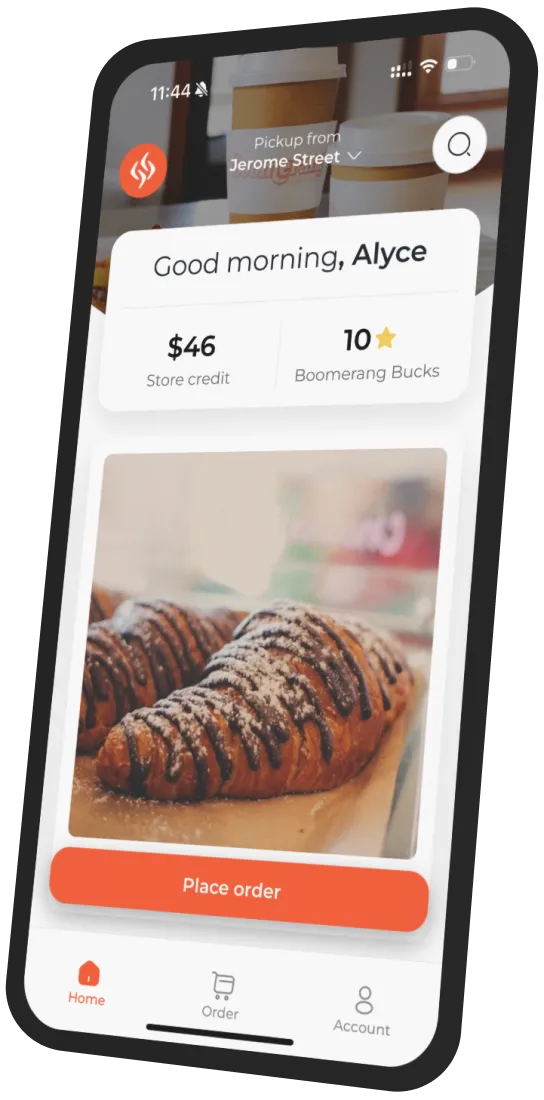 Boomerang Coffee Lounge app preview