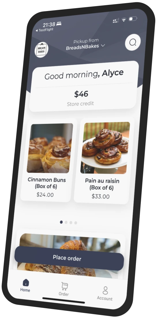 BreadsNBakes app preview