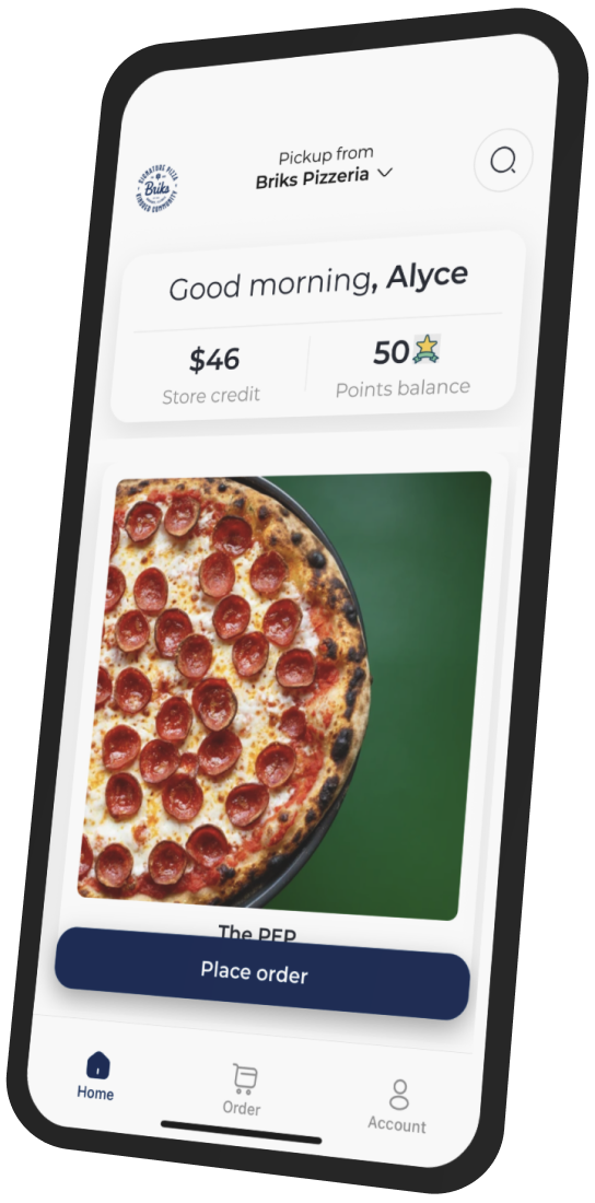 Briks Pizzeria app preview