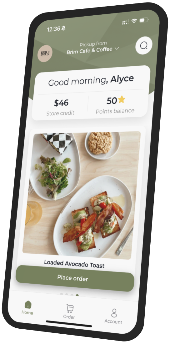 Brim Cafe app preview
