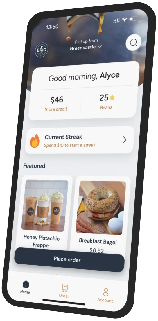 Brio Coffeehouse Inc app preview