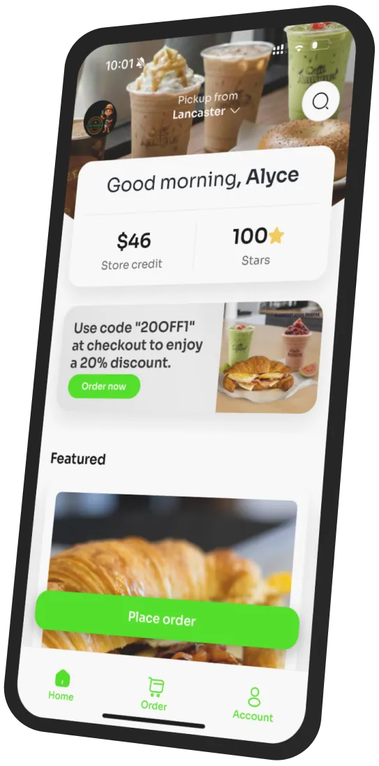 Cafe Antigua app preview