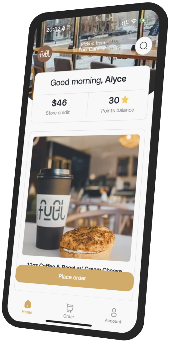 Cafe Fuel app preview