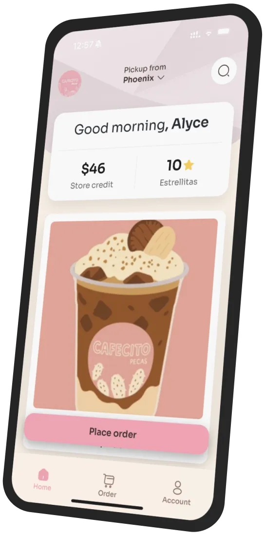 Cafecito Pecas app preview