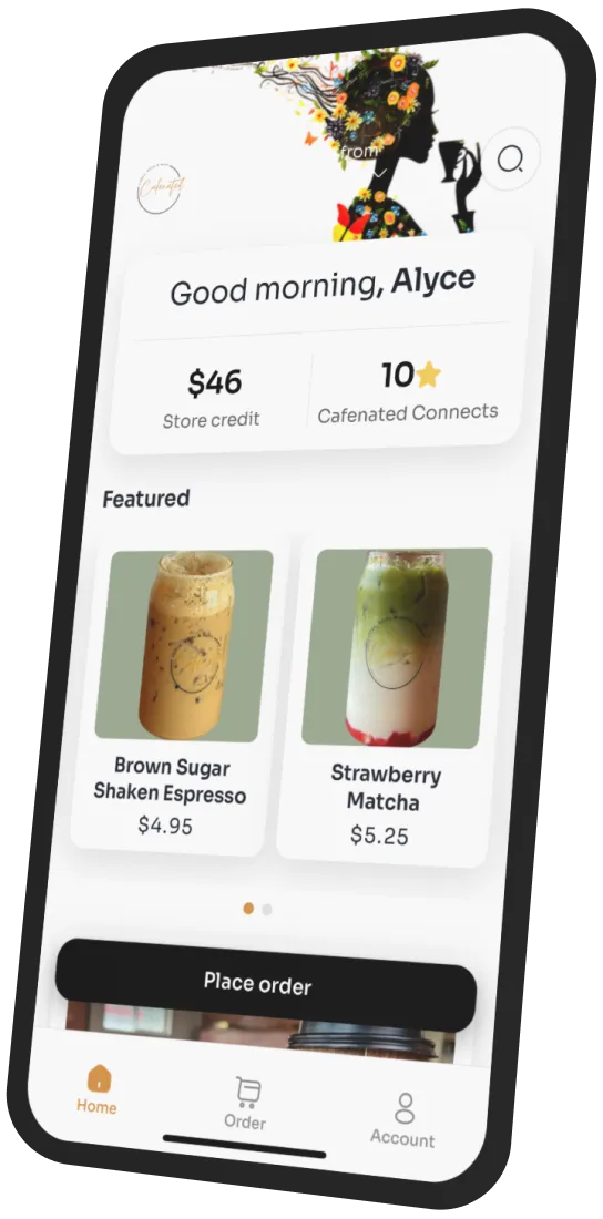 Cafenated app preview