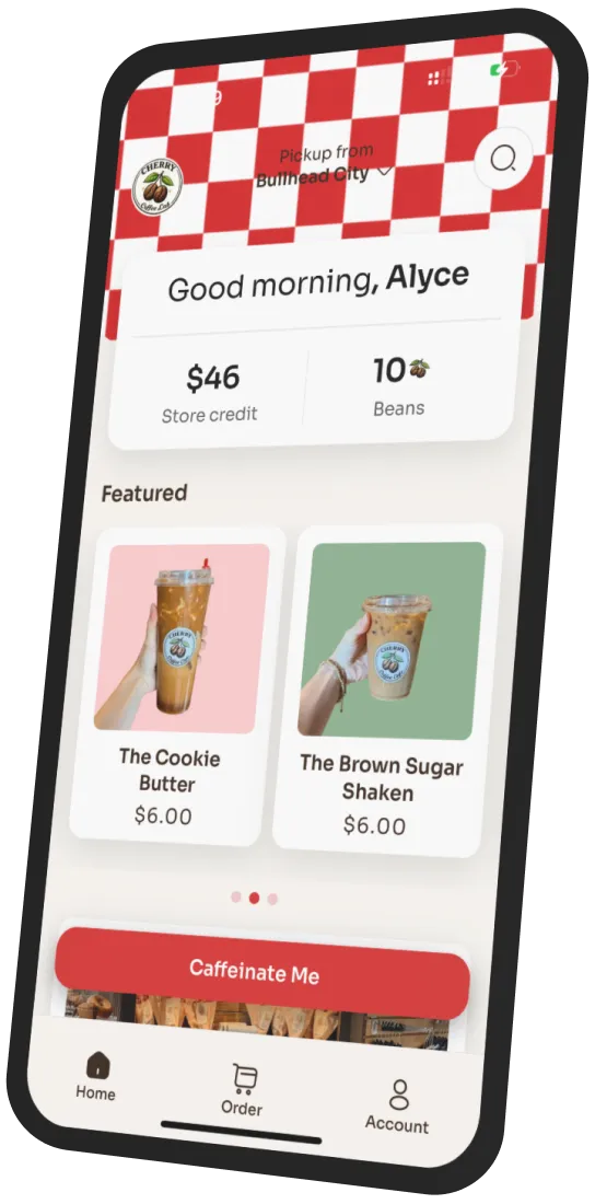 Cherry Coffee Cafe app preview