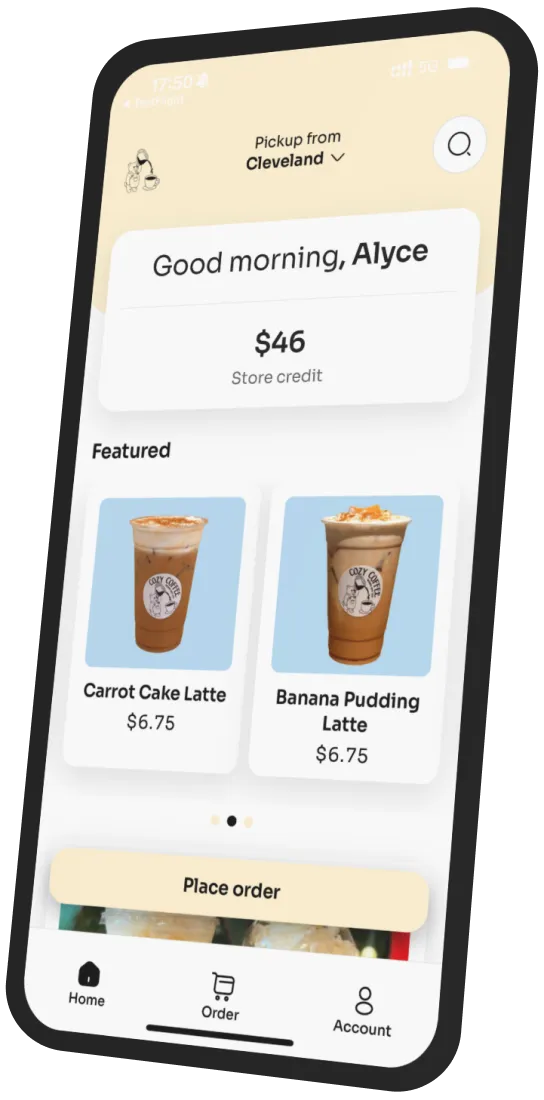 Cozy Coffee app preview