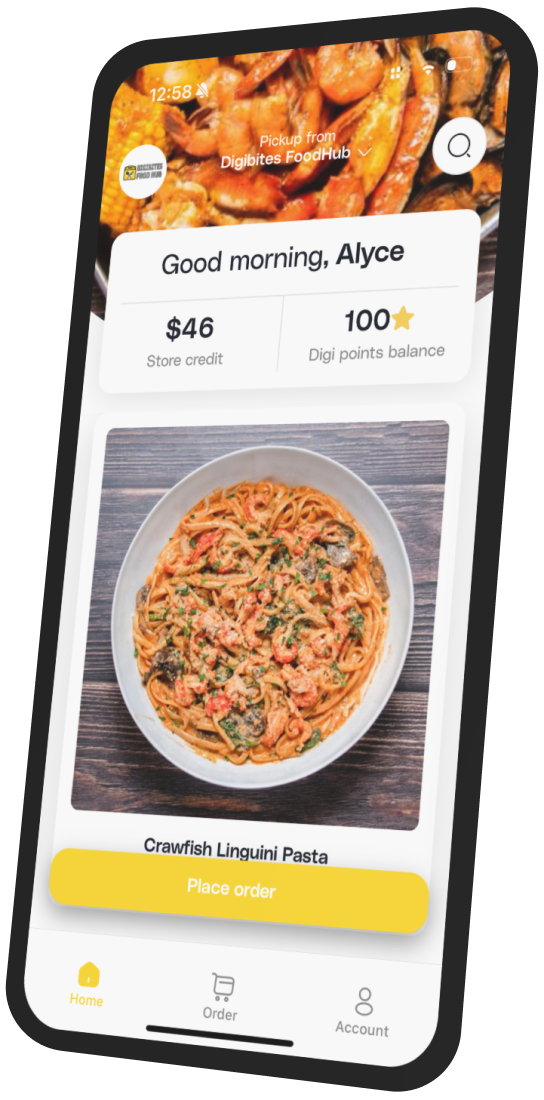 Digibites Food Hub app preview