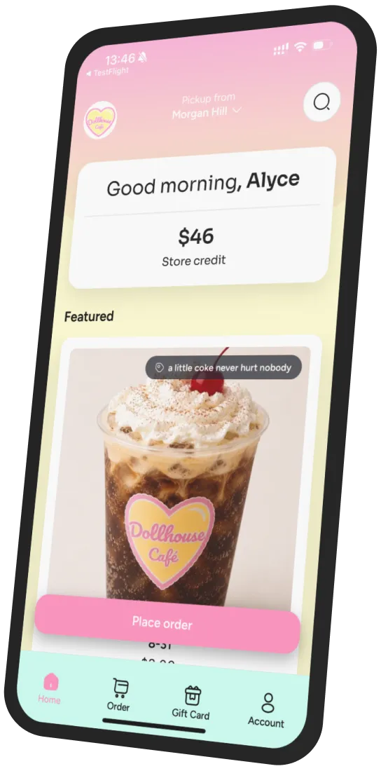 Dollhouse Cafe app preview