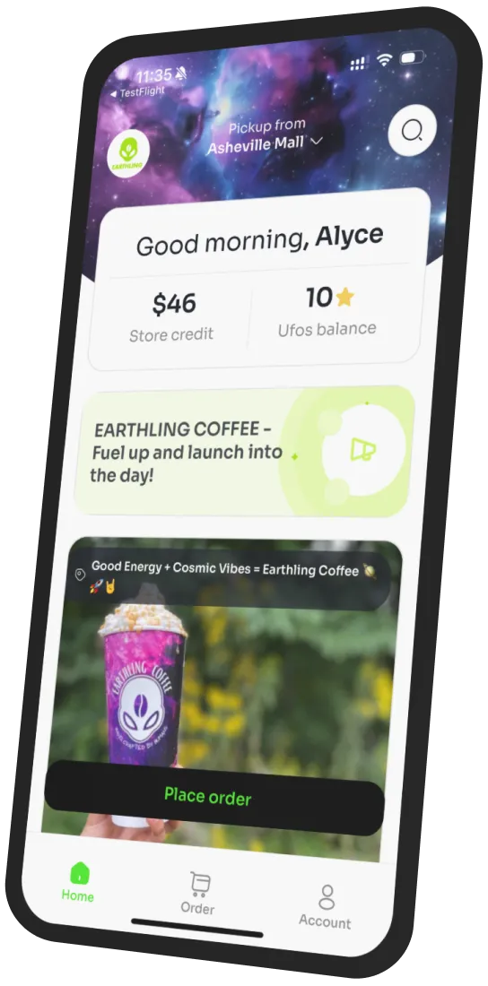 Earthling Coffee Espresso app preview