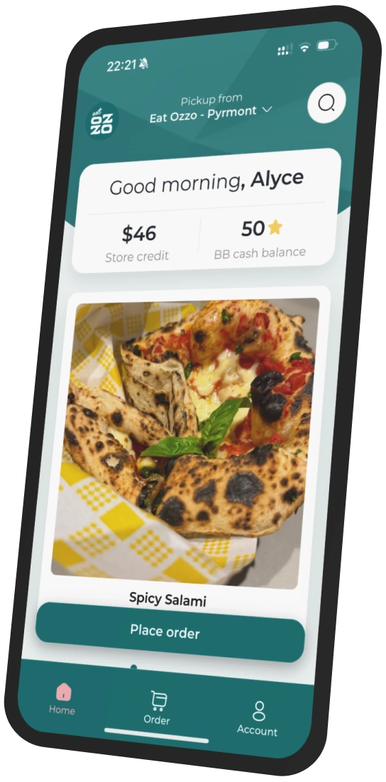 Eat Ozzo app preview