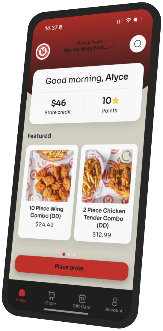 Florida Wing Factory app preview