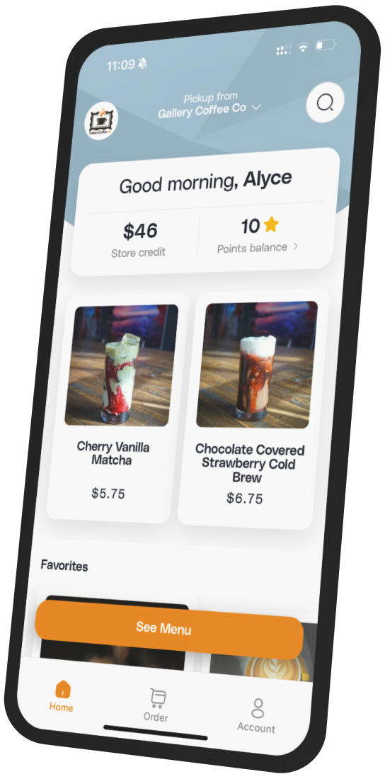 Gallery Coffee Co. app preview