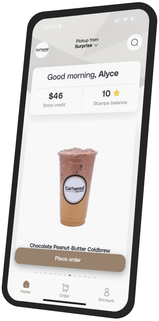 Gathered Grounds Coffee app preview