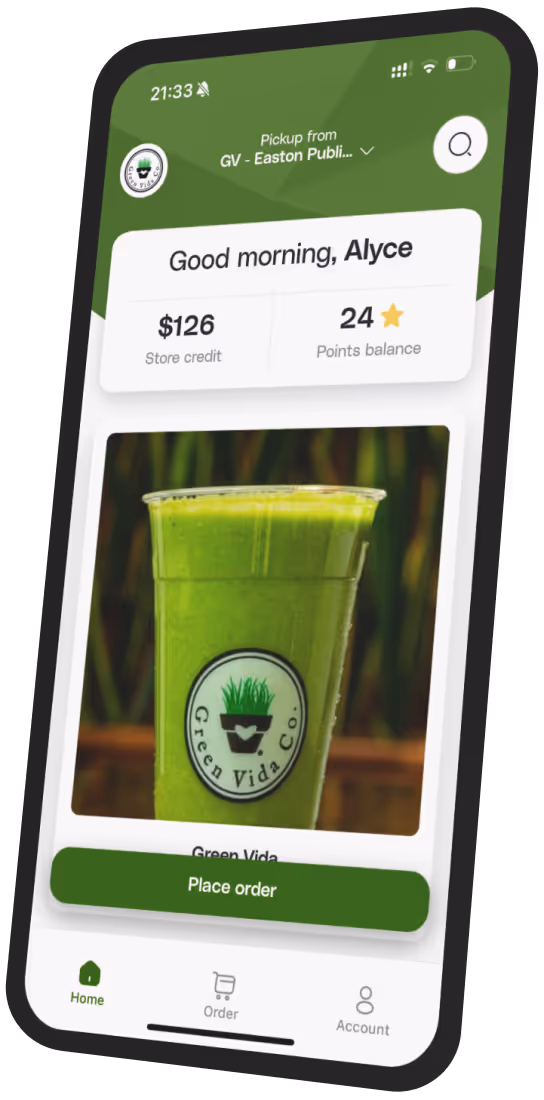Green Vida Co. app preview