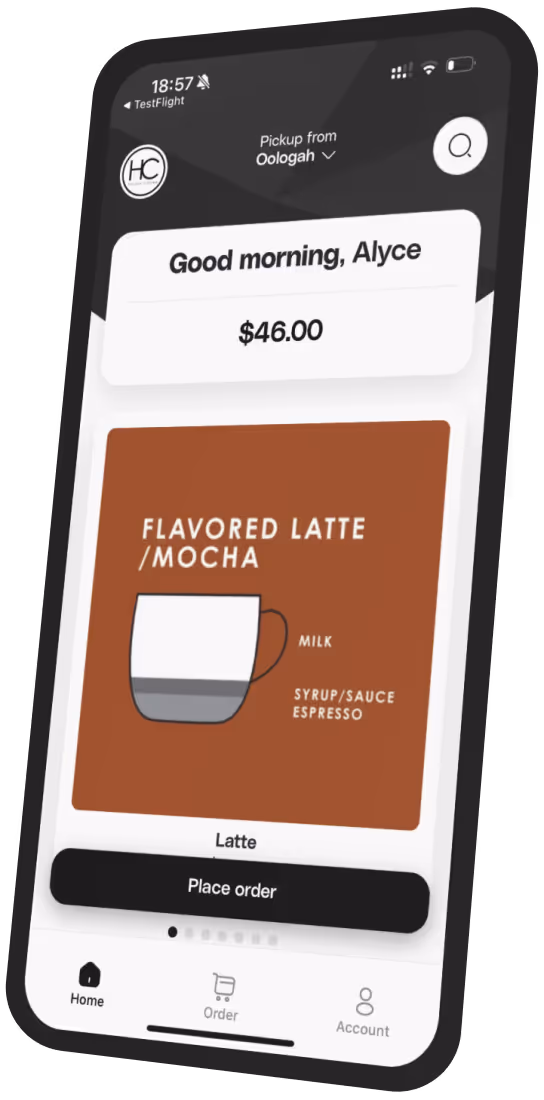 Harbor Coffee app preview