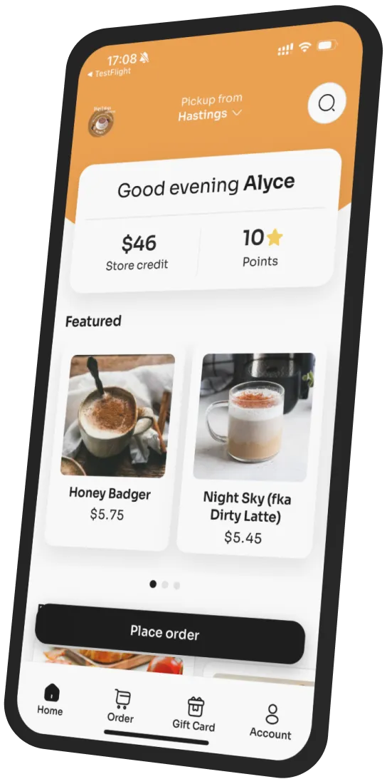 Hastings Coffee Co. app preview