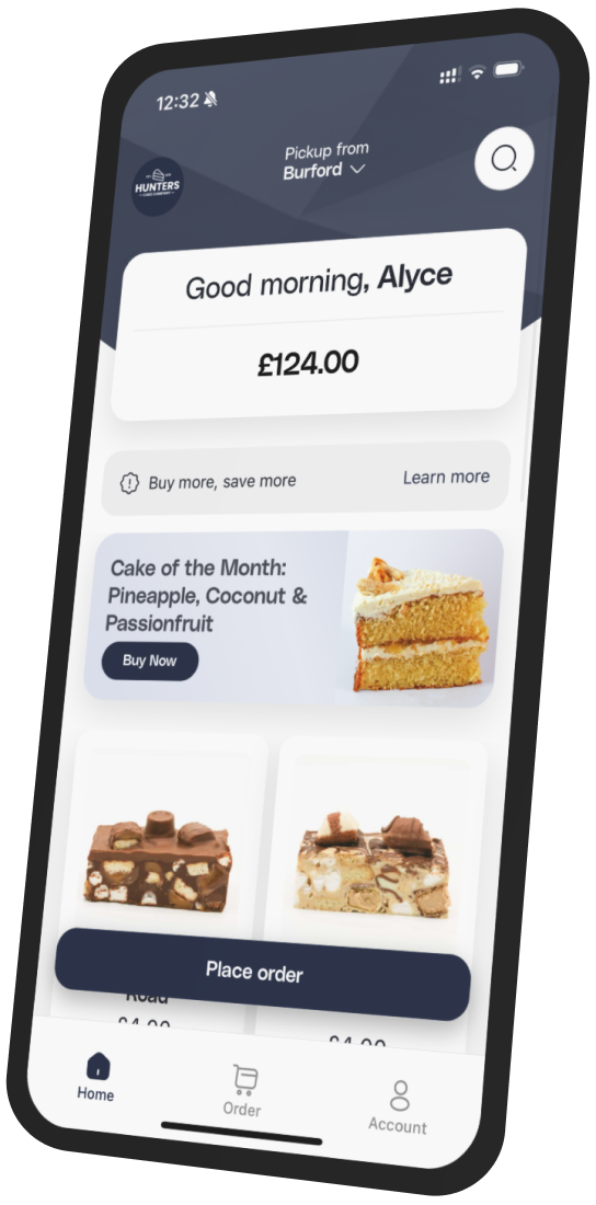 Hunters Cake Company app preview