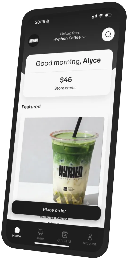 HYPHEN Coffee app preview