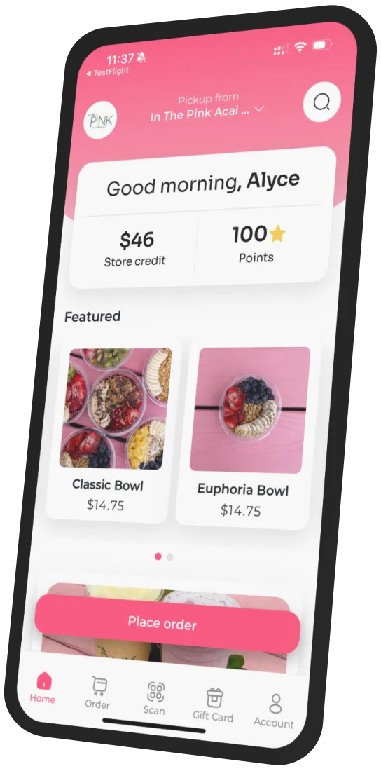 In The Pink Acai & Smoothies app preview