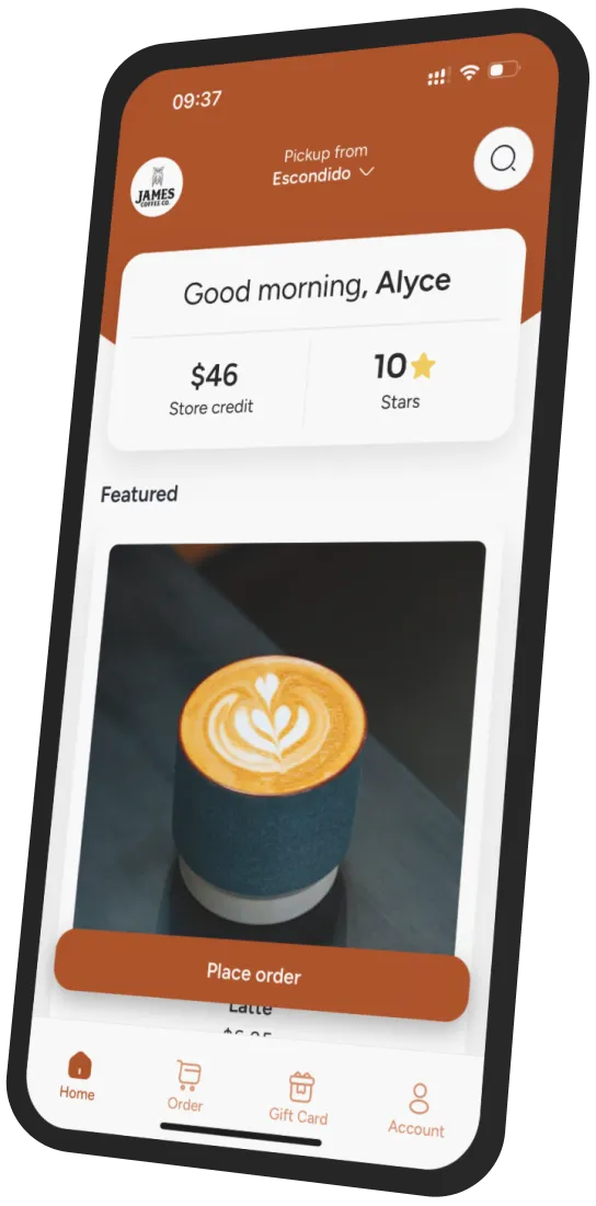 James Coffee Co. app preview