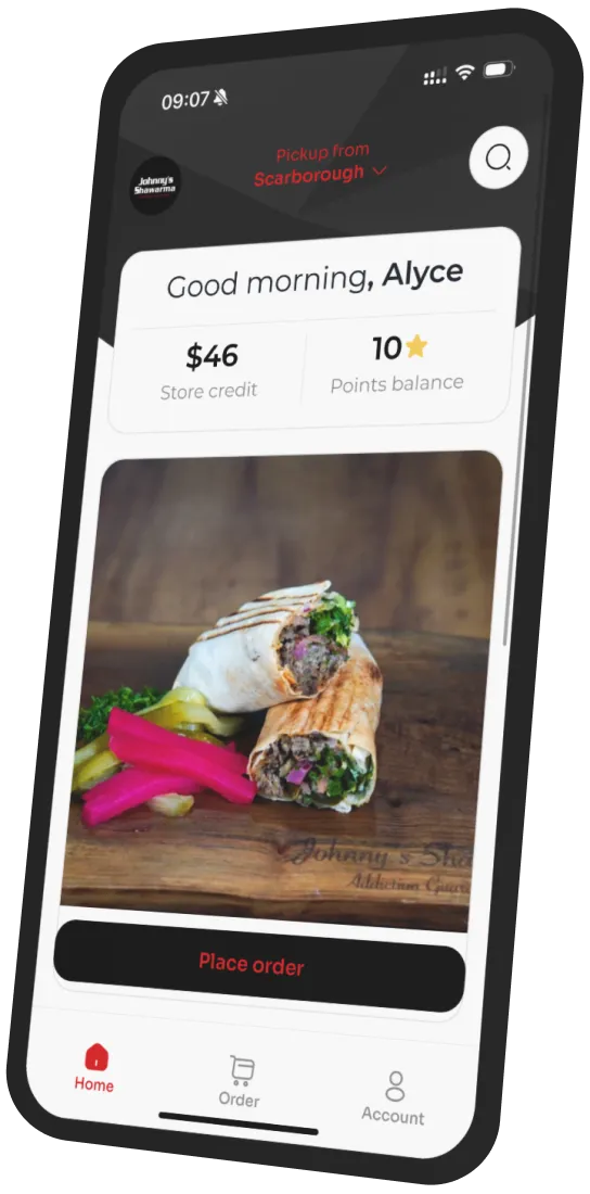Johnny's Shawarma app preview