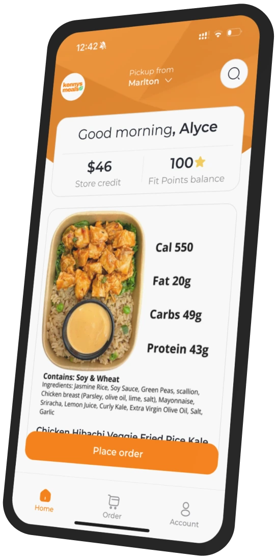 Kennys Meals app preview