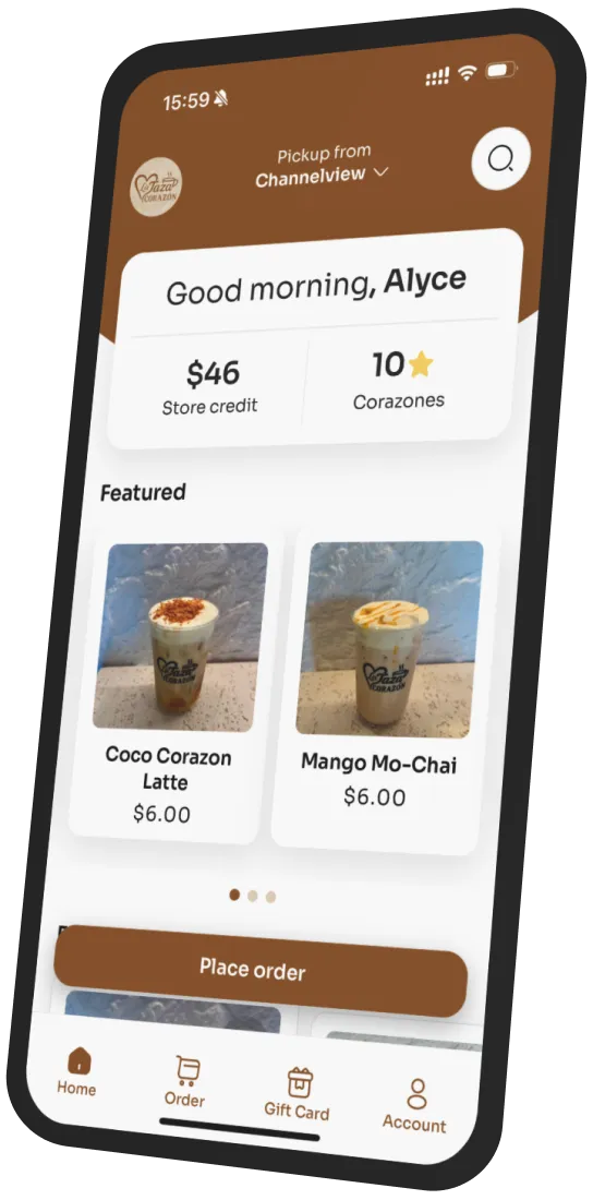 La Taza Corazon app preview