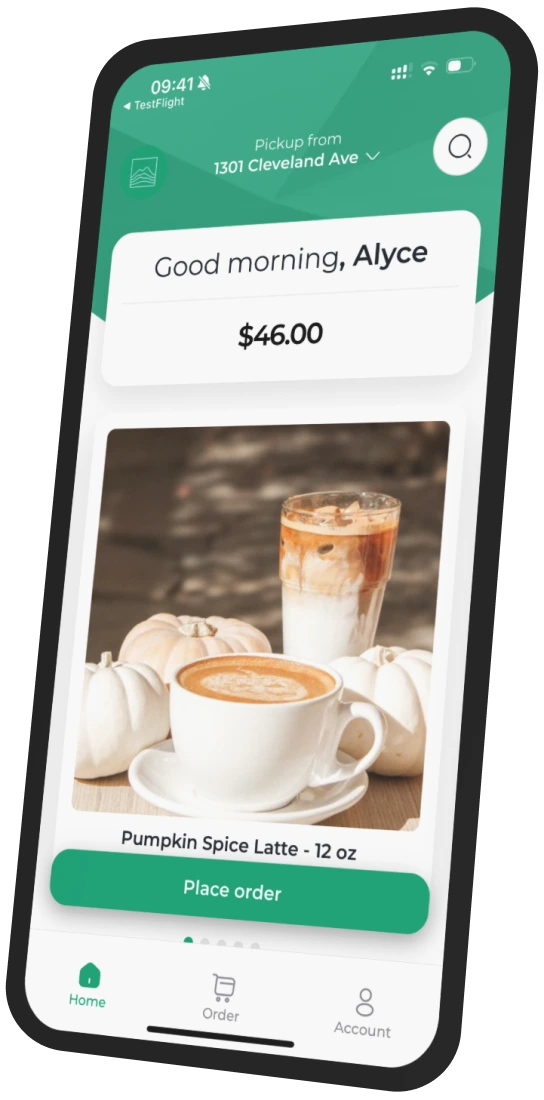 Land & Water Coffee app preview