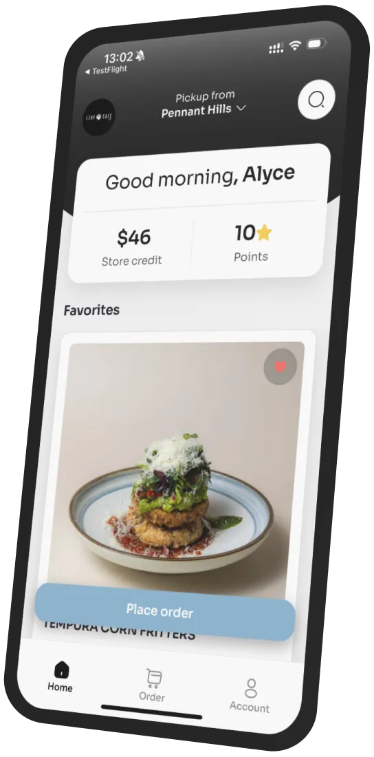 Leaf Cafe & Co app preview