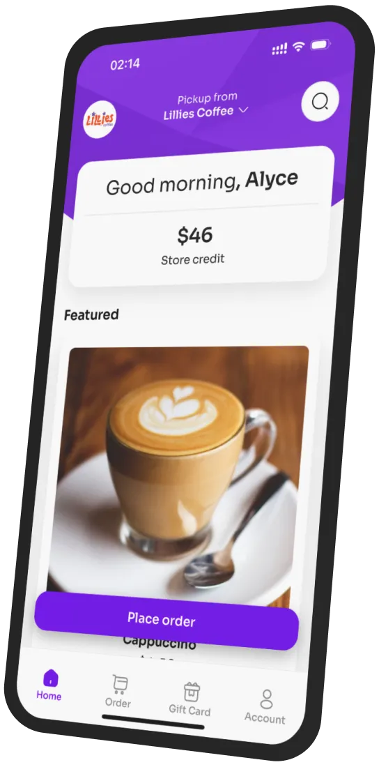 Lillies Coffee 2.0 app preview