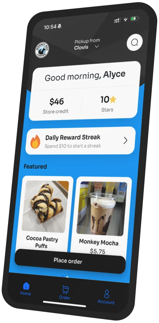 Monkey Dog Coffee app preview