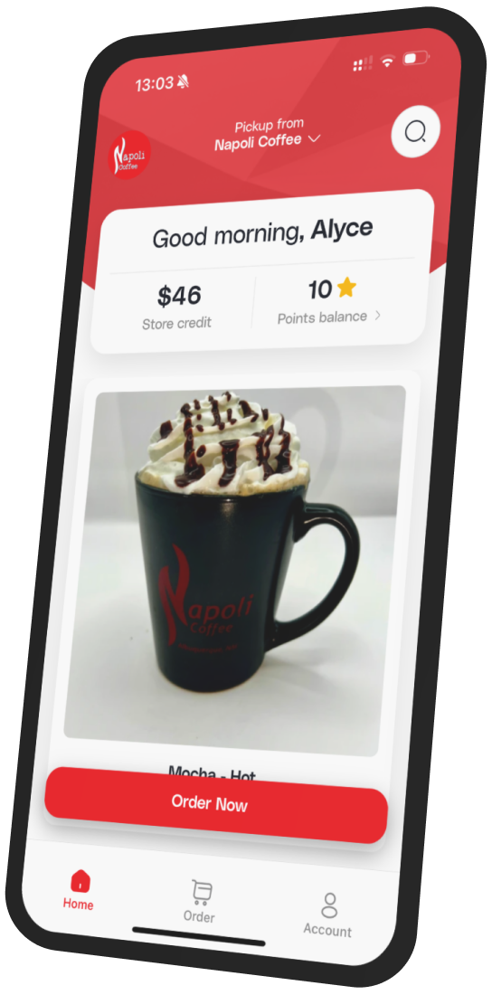 Napoli Coffee app preview